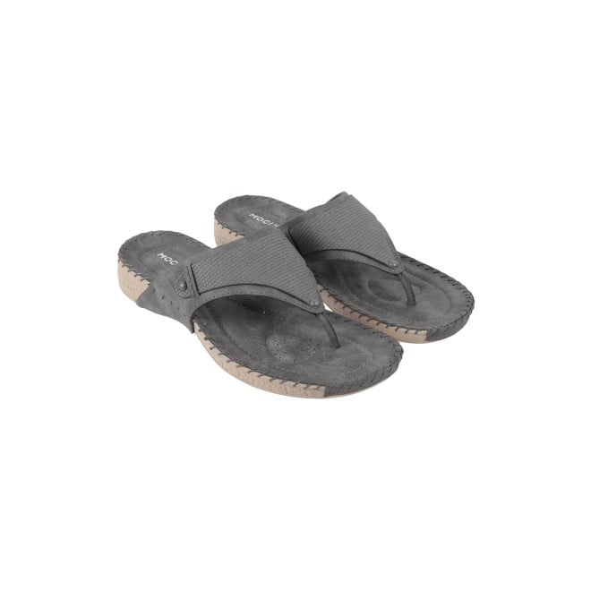 Mochi Women Grey Casual Slippers (SKU: 32-272L-14-42)