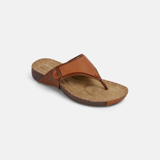 Mochi Women Brown Casual Slippers