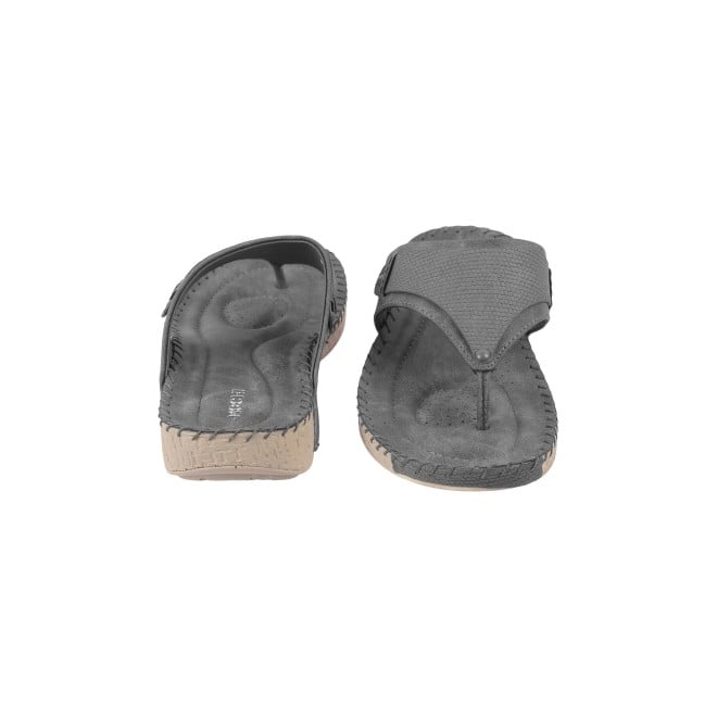 Mochi Women Grey Casual Slippers (SKU: 32-272L-14-42)