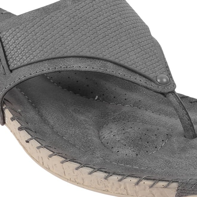 Mochi Women Grey Casual Slippers (SKU: 32-272L-14-42)