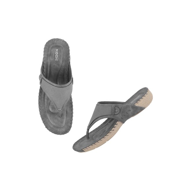 Mochi Women Grey Casual Slippers (SKU: 32-272L-14-42)