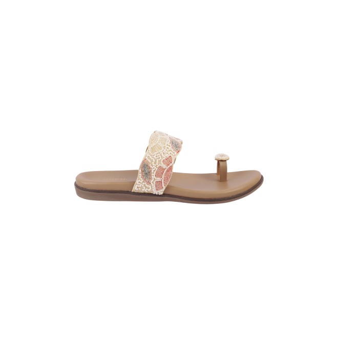 Mochi Women Beige Casual Slippers (SKU: 32-275-20-36)