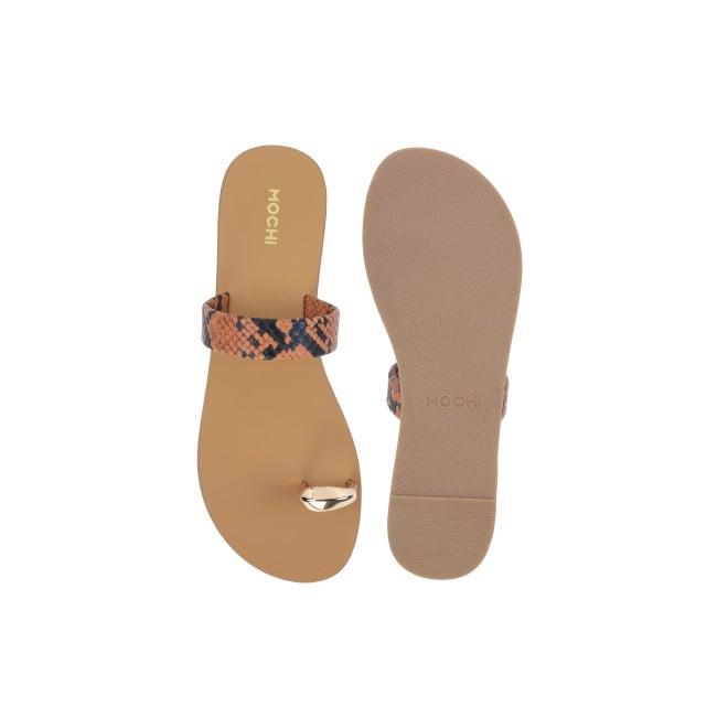 Mochi Women Tan Casual Slip Ons (SKU: 32-276L-23-42)