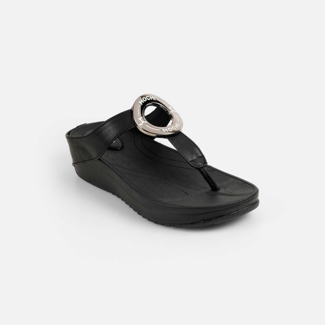 Mochi Women Black Casual Slippers (SKU: 32-278-11-36)