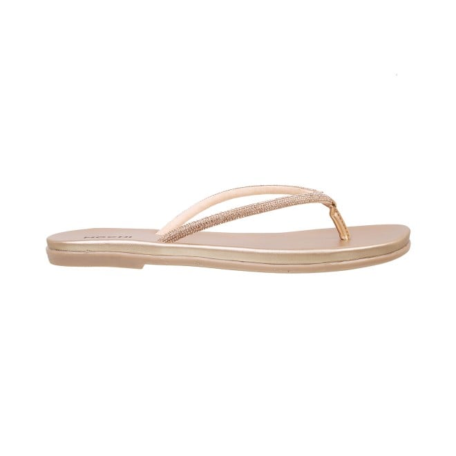 Mochi Women Gold Casual Slippers (SKU: 32-302L-15-42)