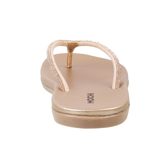Mochi Women Gold Casual Slippers (SKU: 32-302L-15-42)