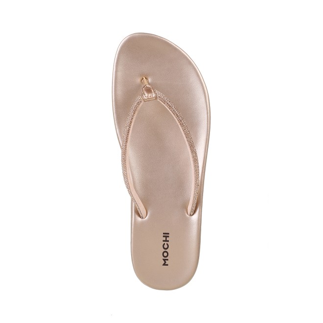 Mochi Women Gold Casual Slippers (SKU: 32-302L-15-42)