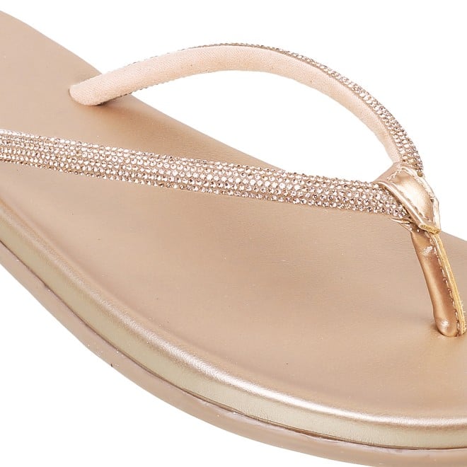 Mochi Women Gold Casual Slippers (SKU: 32-302L-15-42)
