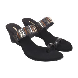 Women Black Ethnic Sandals