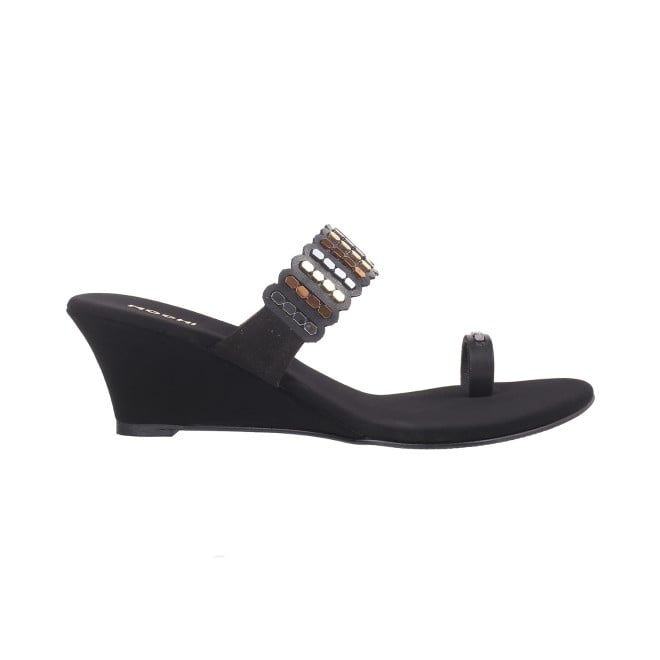 Mochi Women Black Ethnic Sandals (SKU: 32-326L-11-42)