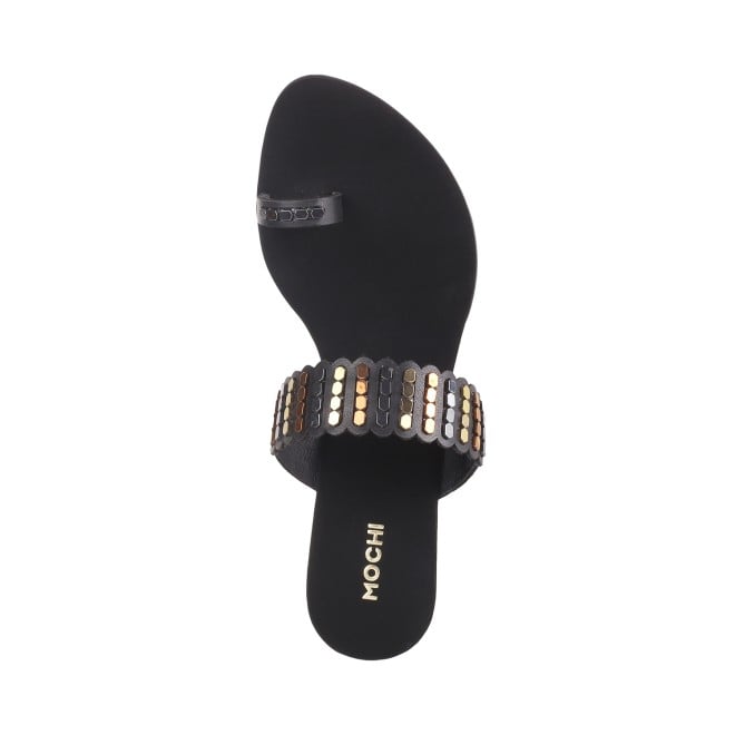 Mochi Women Black Ethnic Sandals (SKU: 32-326L-11-42)