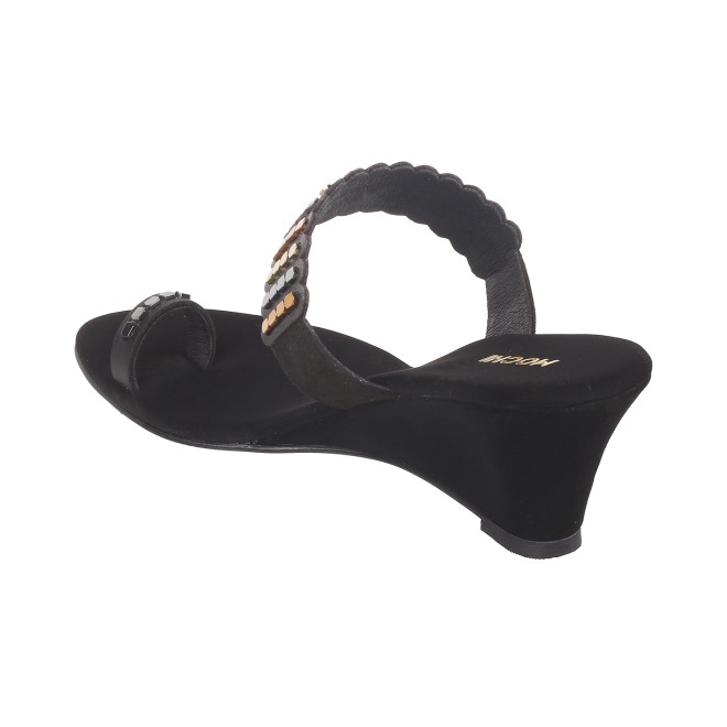 Mochi Women Black Ethnic Sandals (SKU: 32-326L-11-42)