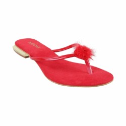 Mochi Red Casual Slippers