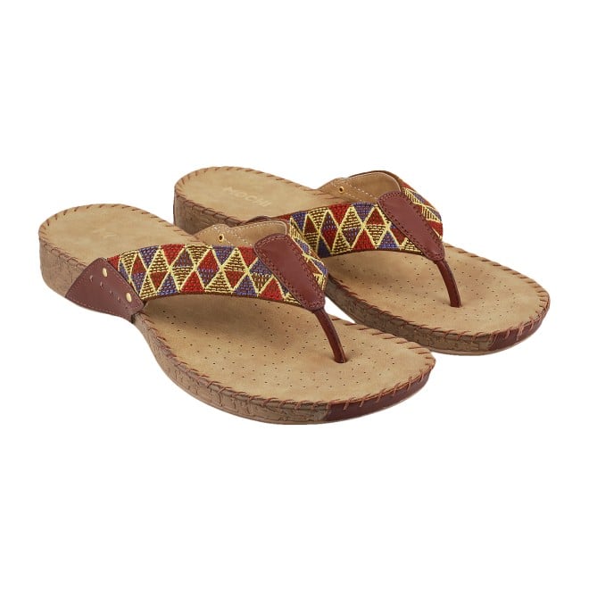 Mochi Women Tan Casual Slippers