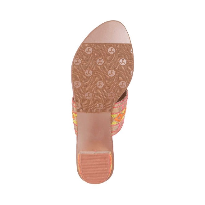 Mochi Women Rose-Gold Ethnic Slip Ons (SKU: 32-444-52-36)