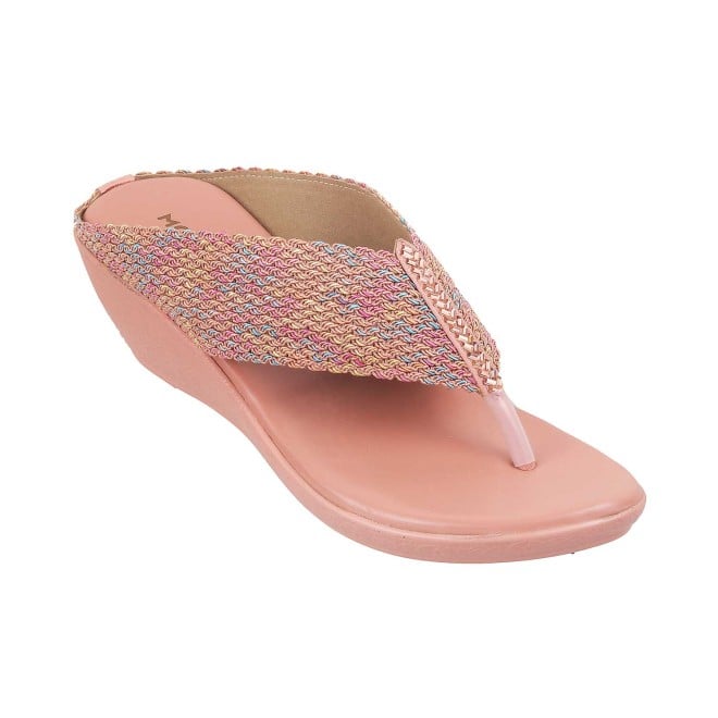 Mochi Women Pink Casual Slip Ons