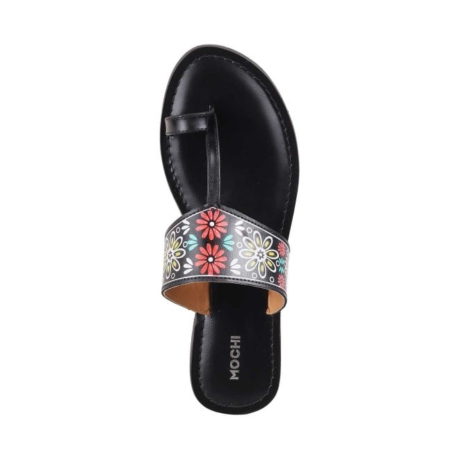 Mochi Women Black Ethnic Slip Ons (SKU: 32-541-11-36)