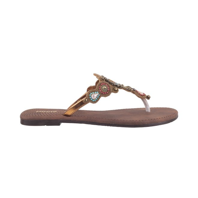 Mochi Women Antic-gold Casual Slippers (SKU: 32-571L-28-42)