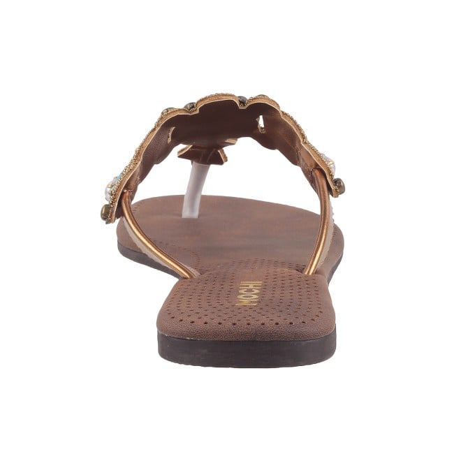 Mochi Women Antic-gold Casual Slippers (SKU: 32-571L-28-42)