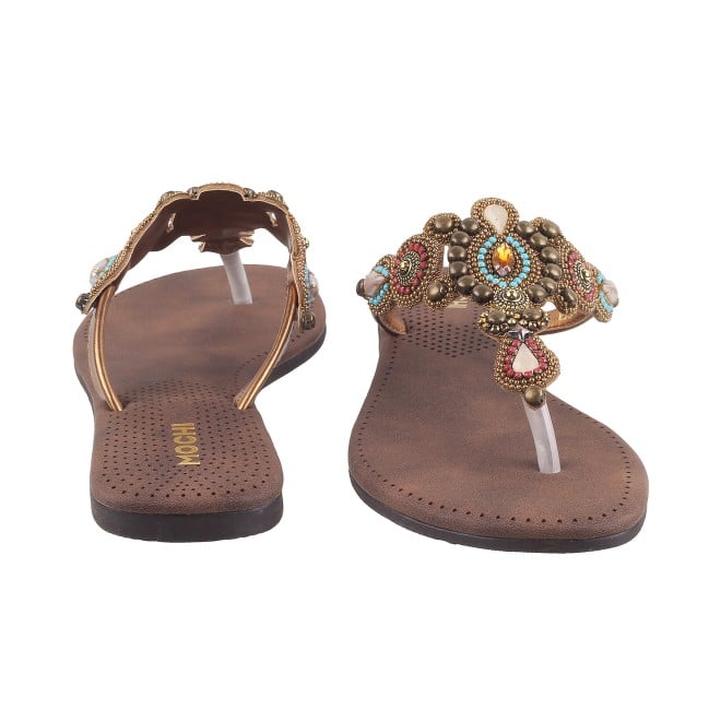 Mochi Women Antic-gold Casual Slippers (SKU: 32-571L-28-42)
