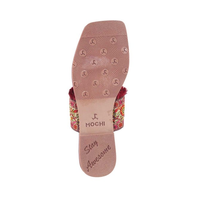 Mochi Women Maroon Casual Slip Ons (SKU: 32-579-44-36)