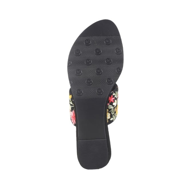 Mochi Women Black Ethnic Slip Ons (SKU: 32-587-11-36)