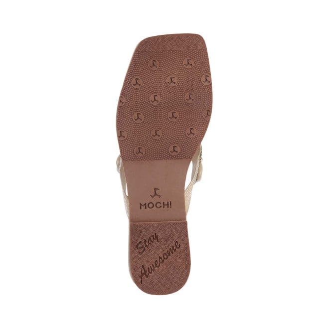 Mochi Women Beige Casual Slip-Ons (SKU: 32-594-20-36)