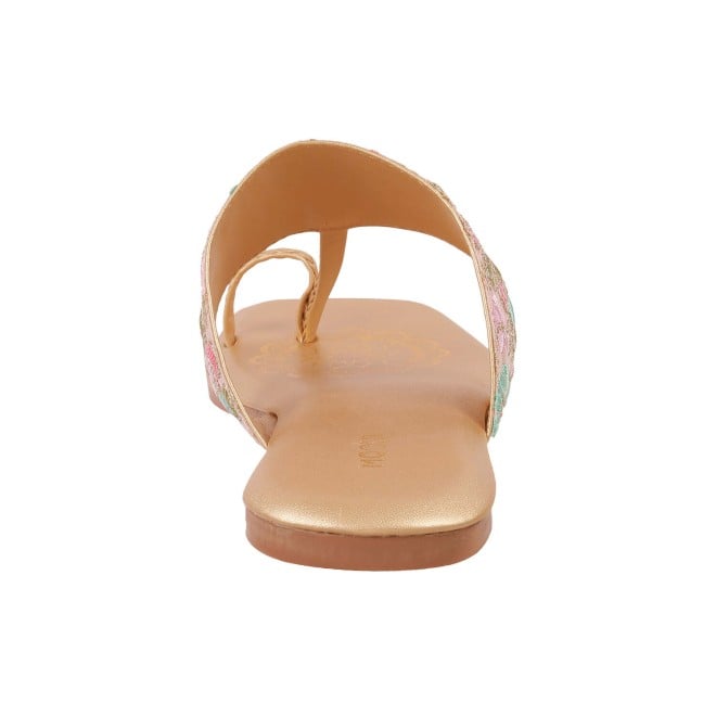 Mochi Women Gold Casual Sandals (SKU: 32-600-15-36)