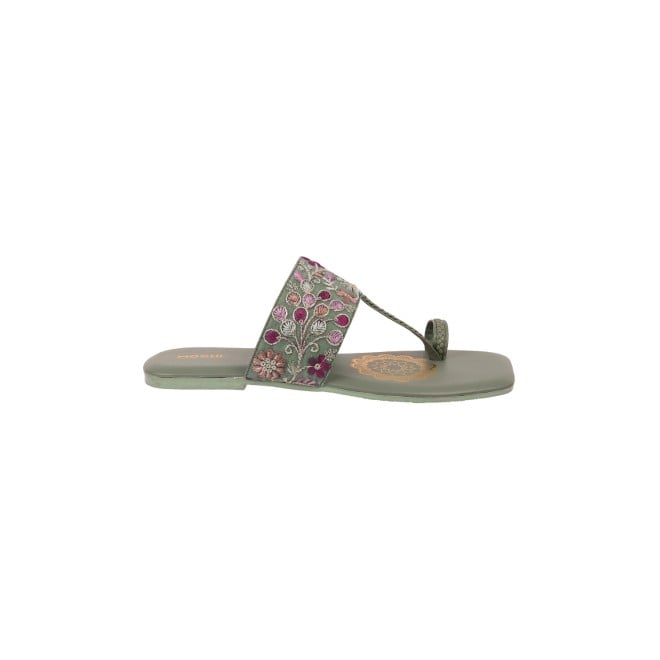 Mochi Women Green Casual Sandals (SKU: 32-600-21-36)