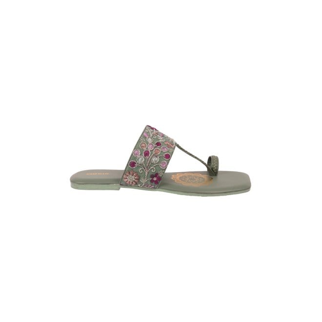 Mochi Women Green Casual Sandals (SKU: 32-600-21-37)