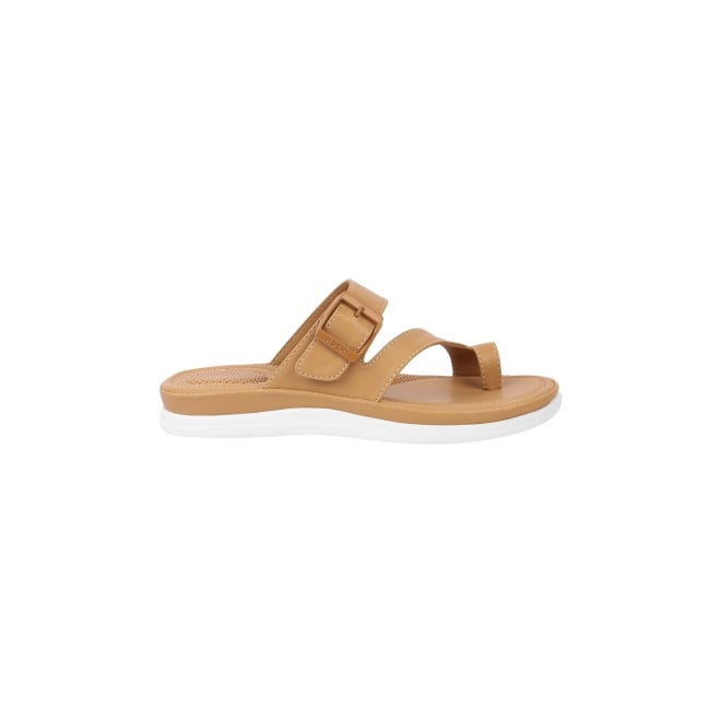 Mochi Women Tan Casual Flip-Flops (SKU: 32-607-23-36)