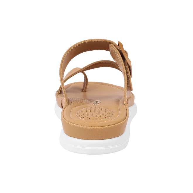 Mochi Women Tan Casual Flip-Flops (SKU: 32-607-23-40)