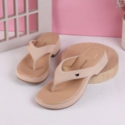 Women Beige Casual Slip Ons