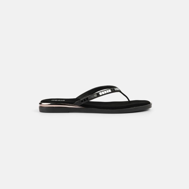 Mochi Women Black Casual Slippers (SKU: 32-611-11-36)