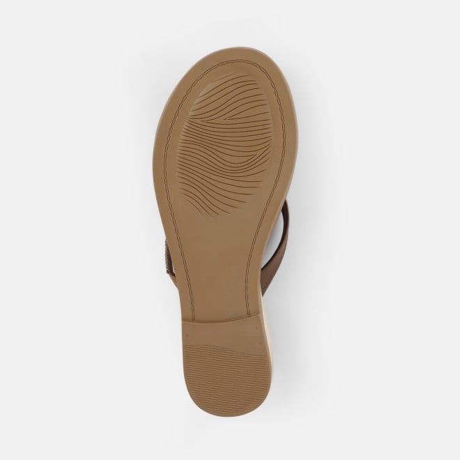 Mochi Women Brown Casual Slippers (SKU: 32-611-12-36)