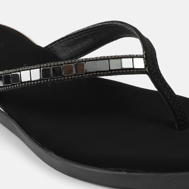 Mochi Women Black Casual Slippers (SKU: 32-611-11-36)