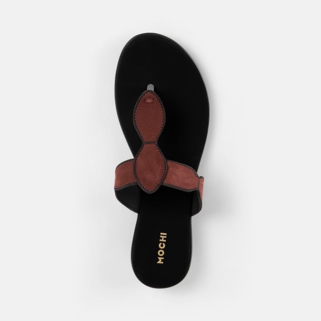 Mochi Women Brown Casual Slippers (SKU: 32-612-12-36)