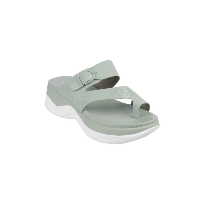 Mochi Women Light-Green Casual Slip Ons (SKU: 32-662-60-36)