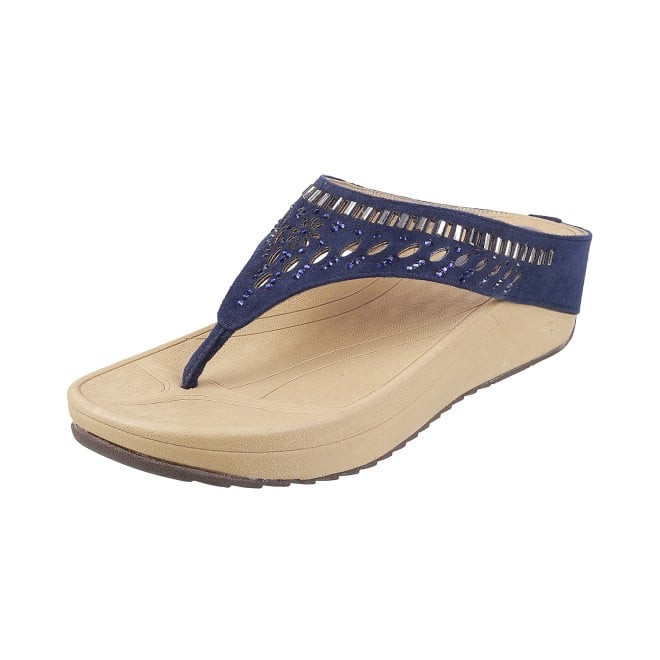 Mochi Women Blue Casual Slippers (SKU: 32-676L-45-42)