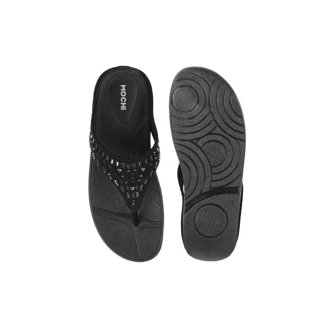 Mochi Women Black Casual Slippers (SKU: 32-676L-11-42)