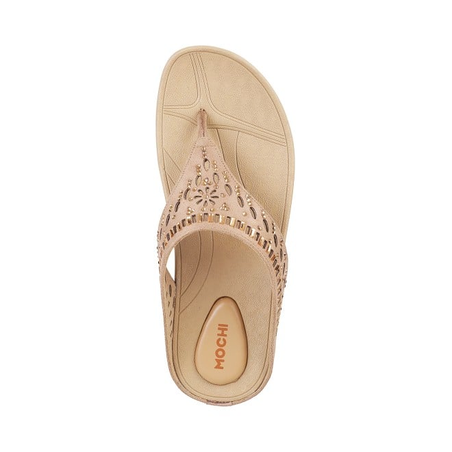 Mochi Women Rose-gold Casual Slippers (SKU: 32-676L-22-42)