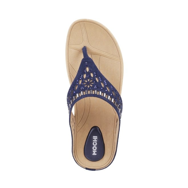 Mochi Women Blue Casual Slippers (SKU: 32-676L-45-42)