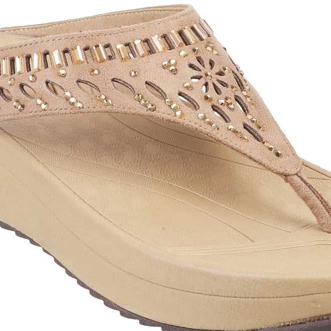 Mochi Women Rose-gold Casual Slippers (SKU: 32-676L-22-42)