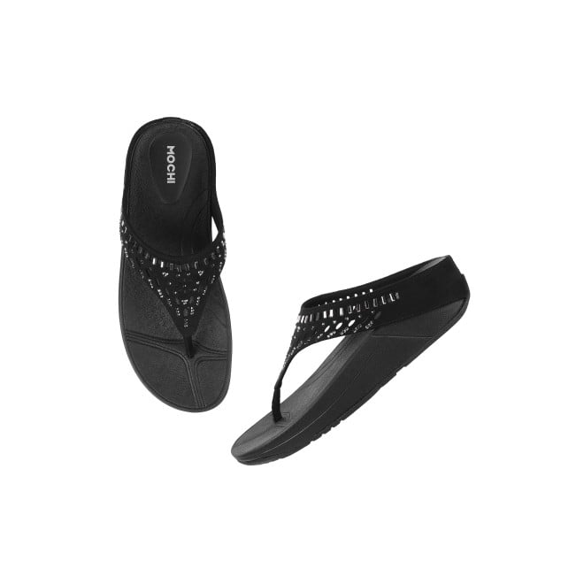Mochi Women Black Casual Slippers (SKU: 32-676L-11-42)