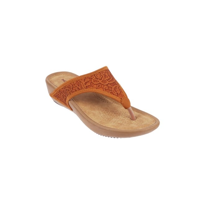 Mochi Women Tan Casual Slippers (SKU: 32-780-23-36)