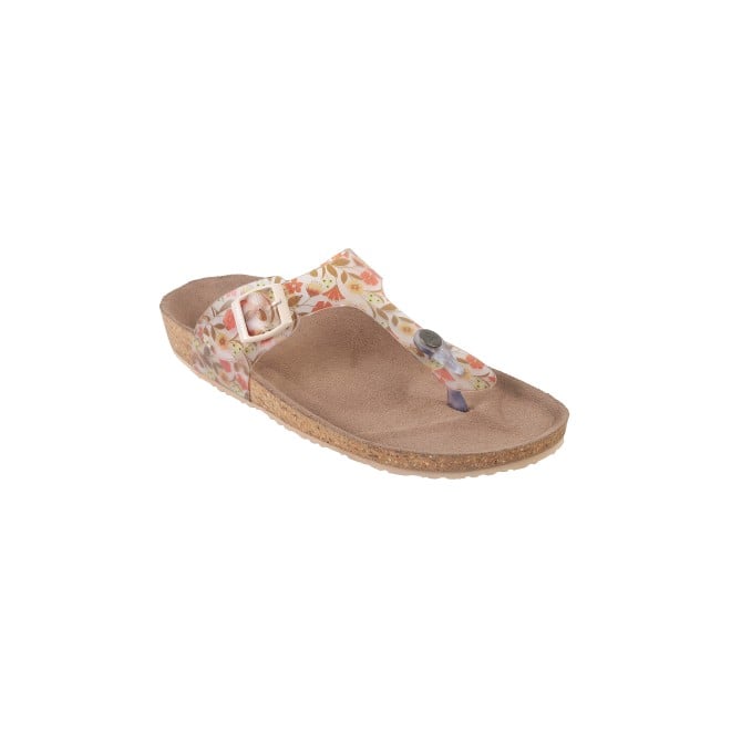 Mochi Women Beige Casual Slippers