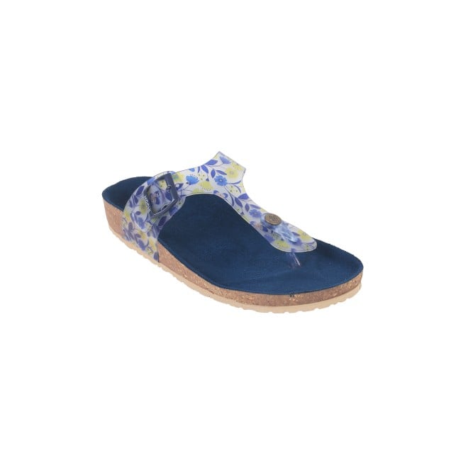 Mochi Women Blue Casual Slippers