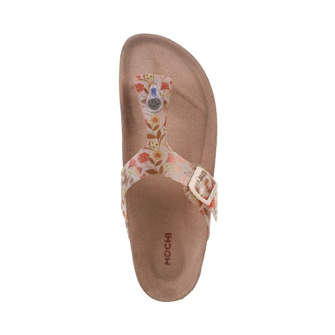 Mochi Women Beige Casual Slippers (SKU: 32-810-20-36)