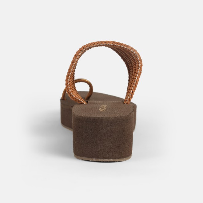 Mochi Women Tan Ethnic Slip Ons (SKU: 32-816-23-36)