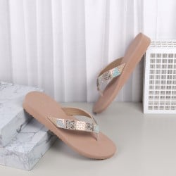 Women Beige Casual Slippers